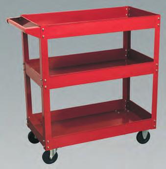 95 P1210 1210 x 610 x 900mm 100kg (50kg/level) P1210 X105 Fully painted steel frame with wooden worktop and shelf.