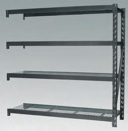 onnects to P6372 & P6572 to make an extra bay. 154.95 109.95 Exc. 131.94 Fully painted steel frames with five chipboard shelves.