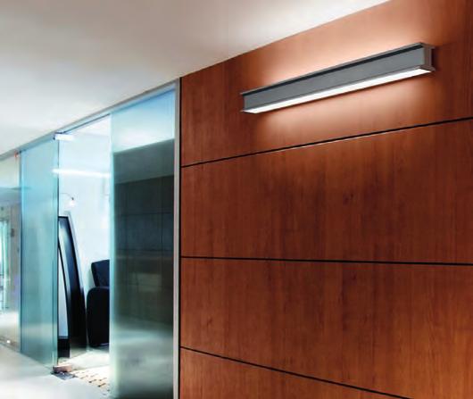 NEW YORK WL LED SLIMLINE LED WALL LUMINAIRE UP / DOWN Housing made of extruded aluminium profile, end caps made of die-cast aluminium powdercoated Up / down illumination 3000K or 4000K CRI >80 Made