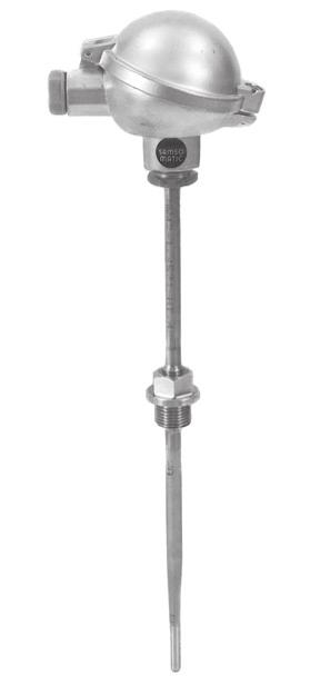 Transmitters and Temperature Sensors Type 3994-0020 Fast-response Temperature Sensor Types 5207-61/-64 and -65 Fast-response Temperature Sensors Application Temperature sensors are used to measure