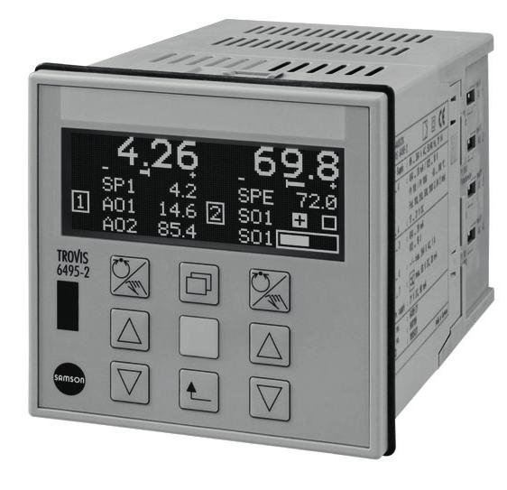 Control Cabinets and Automation Solutions TROVIS 6493 and TROVIS 6495-2 Industrial Controllers Application Digital controllers to automate industrial and process plants for general and more complex