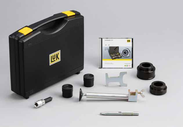 4.3 Supplementary tool kit The previous LuK double clutch special tool (part no. 400 0240 10) can be adapted to the new, modular tool system range with the supplementary tool kit (part no.