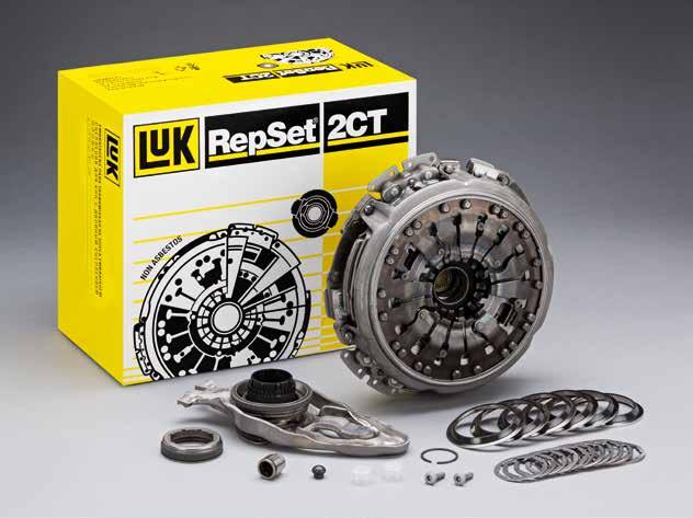 2nd generation The contents of the LuK RepSet 2CT are tailored exactly to the spare parts required when replacing the 2nd generation double clutch.