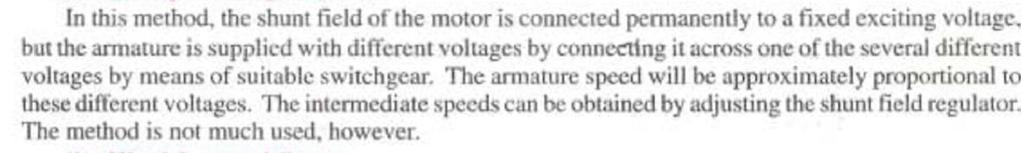 Method: Voltage Control method: