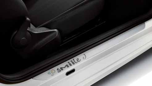 Side stainless steel sill guards with the car model name engraved.