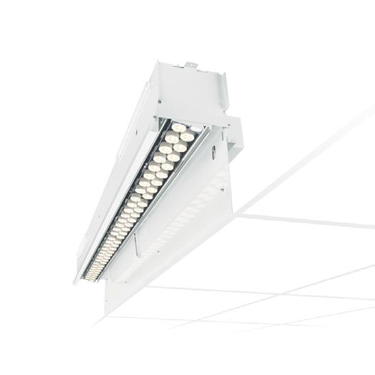 Date: Type: Firm Name: Project: SkyRibbon Essential White Wall Grazing Powercore, 3000 K, 30 x 60 spread lens Recessed linear interior LED wall grazing fixture with solid white light SkyRibbon