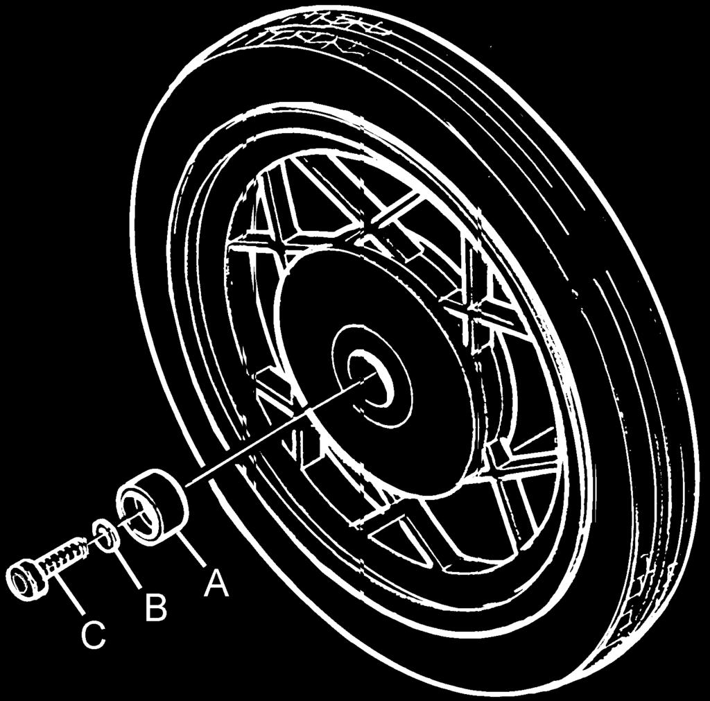 Use the removal tool 30403-99-0 if the wheel cannot be removed by hand. Removal tool 30403-99-0 Fitting. Fit the wheel onto the axle.