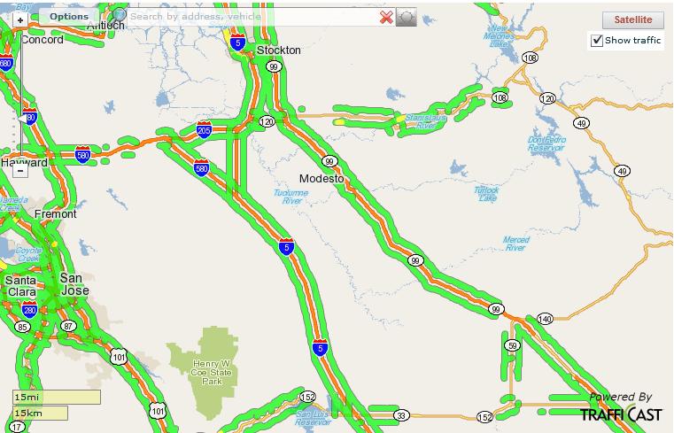 Traffic on Maps User can now see real-time traffic on the tracking map. Traffic data is provided by Traffic Cast.