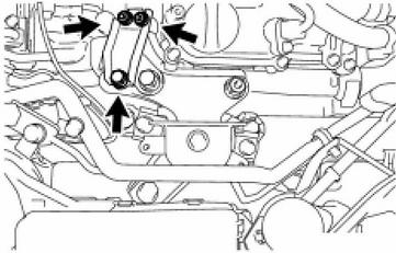 14. REMOVE ENGINE MOUNTING STAY RH (a) Remove the bolt, 2 nuts and engine mounting
