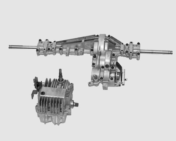 The LTH has been designed as a modular unit for easy service. In most applications, the pump can be removed from the transaxle without removing the complete assembly from the equipment.