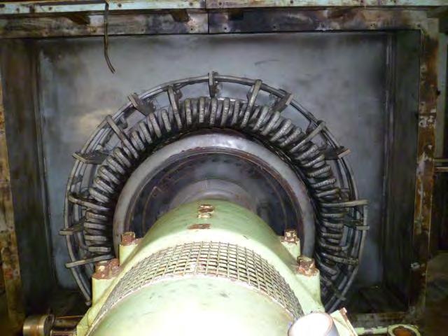 The Turbo Generator Generator with end covers partially