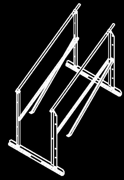 Roof Packages Easy Step Roof Ladder Handrail Illustration depicts ES61100, ES61233, and 5150. Items are sold individually.