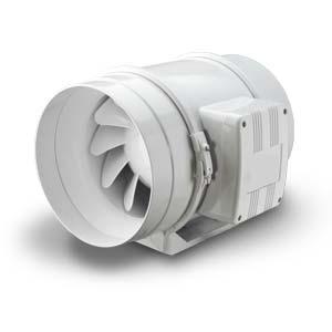 TT Mixed Flow In Line Fan Cost effective yet still maintaining a high level of performance. Now with optional built-in speed and temperature control. Available in 4, 5 & 6" dia sizes.