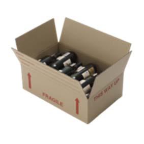 Lay Flat Wine Box holds 12 bottles Length: 490mm Width: 325mm Height: 165mm Cubic Litres: 26.