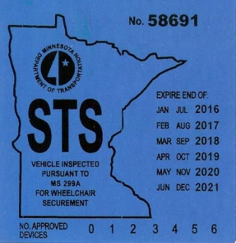 STS Decal The inspector will look for your STS decal. If this is your first vehicle inspection, you will be issued a decal after the vehicle passes the inspection.
