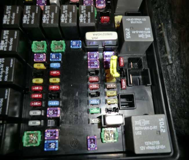 Figure 36 Step 52: Find a 12 volt ignition source inside the fuse box that only comes on with the key in the run