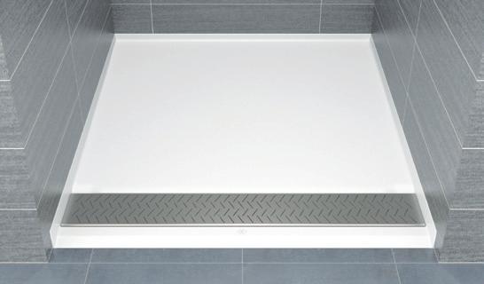 SHOWER BASES 64" x 34" ADA Solid Surface Shower Base Made of 100% solid surface material.