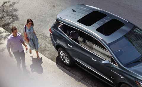 AVENIR FEATURES THE STANDARDS HAVE JUST BEEN RAISED POWER MOONROOF WITH REAR FIXED SKYLIGHT At the touch of a button, tilt or slide Enclave Avenir s power front moonroof to give your passengers