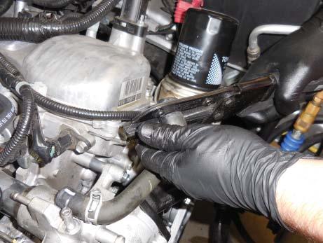 If the vehicle has an oil cooler, ½ will need to be cut from the ends of the coolant lines where