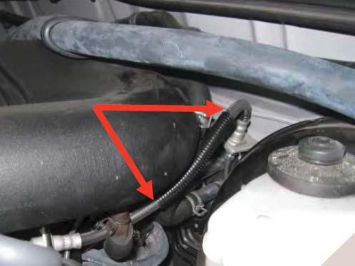 Slowly pour coolant into the radiator reservoir (shown with a yellow arrow) until it reaches the FULL line. Reinstall the cap to the radiator and the radiator reservoir. 247.