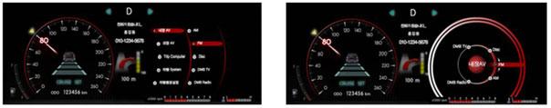 The Effective IVIS Menu and Control Type of an Instrumental Gauge Cluster 405 Fig. 4. A spread menu type (left) and overlapped menu type (right) Two levels of menu traversal tasks were a task 1 and task 2.