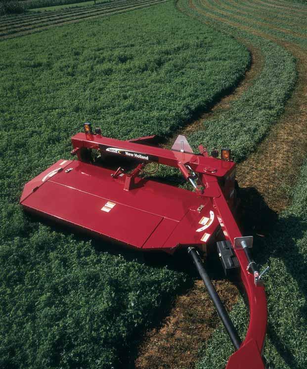 The Discbine header is suspended independently of the trail frame,