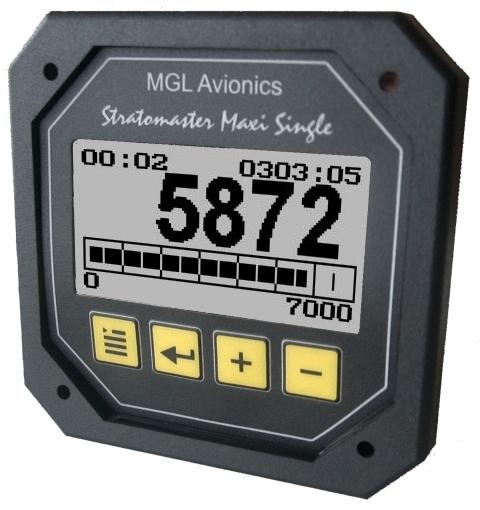 Stratomaster Maxi Single RV-3 Universal Engine RPM and Rotor RPM display The RV-3 unit is a 3.5 instrument providing a universal rev counter that can be adapted to a variety of roles.
