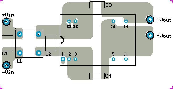 EMC Considerations (Continued) Suggested Schematic for EN55022 Conducted Emission Class B limits Figure 13 Recommended Layout with Input Filter Figure 14 To meet Conducted Emissions EN55022 CLASS B