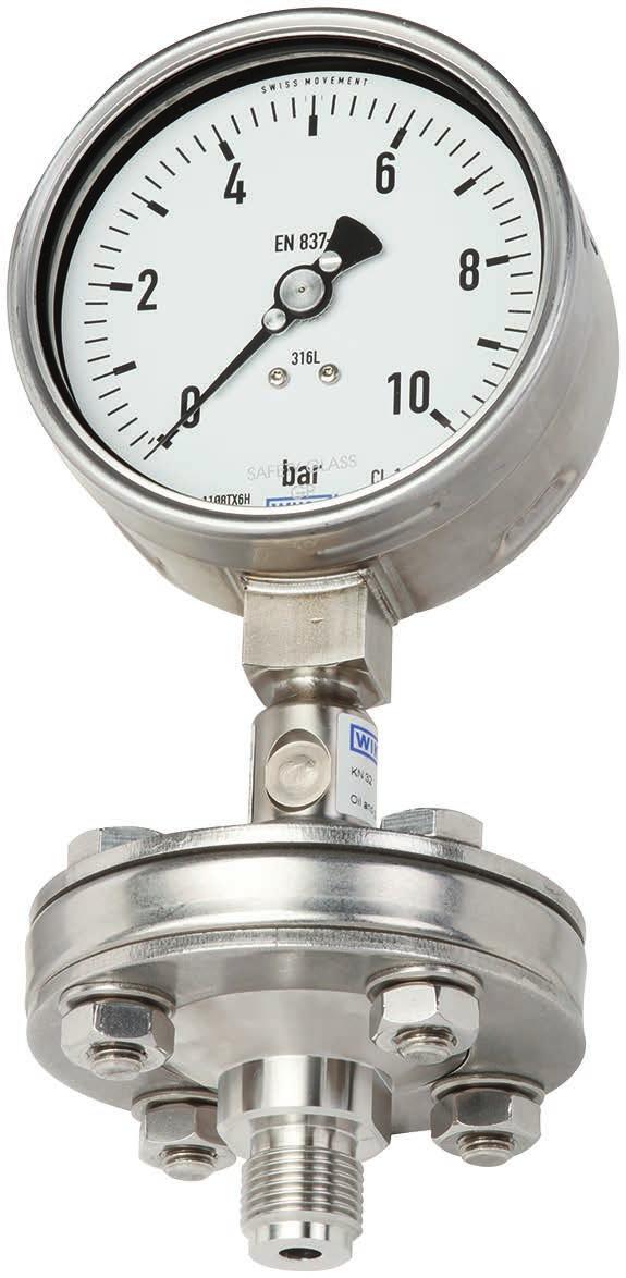Pressure Pressure gauge per EN 837-1 with mounted diaphragm seal With threaded connection, threaded design Model DSS10M WIKA data sheet DS 95.
