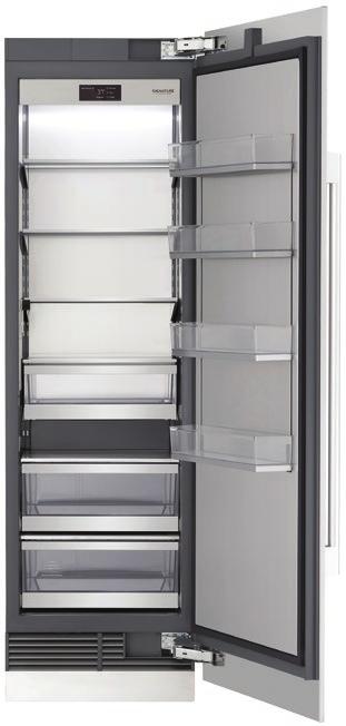 capacity in the industry*, the 24-inch Integrated Column Refrigerator features 13.9 cu. ft. of storage capacity.