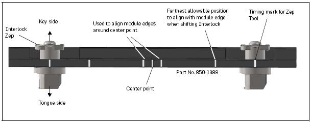 Figure 6: Interlock, Key and Tongue Side Views Zep Component Installation Interlock Installation The Interlock provides module-to-module frame bonding through the interface with