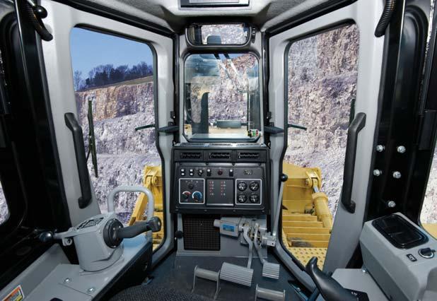 Cab and Controls Productivity, safety, comfort Operator Environment The D8R features an isolation-mounted, pressurized cab that reduces noise and vibration.