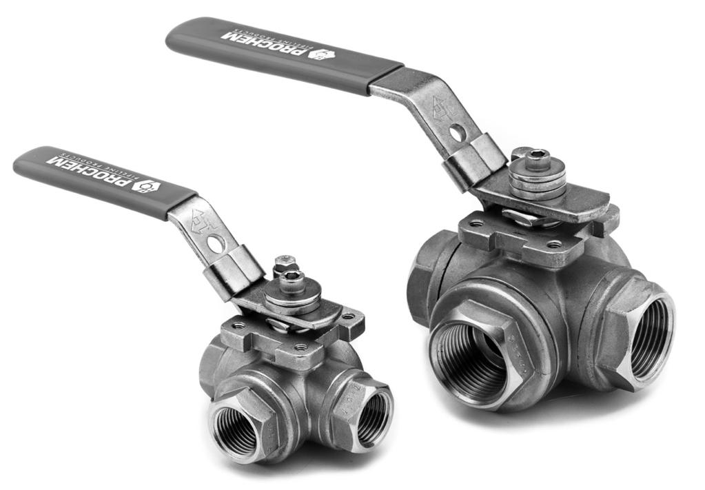 Full Bore 2-piece threaded valves allowing straight-through flow. Virtually no head loss and a superior performer with mildly abrasive as well as corrosive fluids.