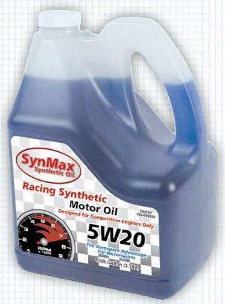 COMPENTITION MOTOR OIL WITH DIAMOND LIKE ADDITIVE SPECIAL RACING FORMULATION SynMax has a special product designed for EACH SPECIFIC RACING APPLICATION.