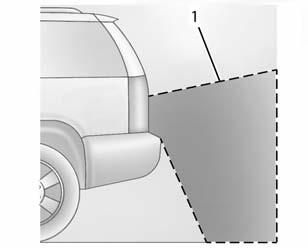 1. View Displayed by the Rear Vision Camera 1. View Displayed by the Rear Vision Camera 2. Corners of the Rear Bumper Displayed images may be farther or closer than they appear.