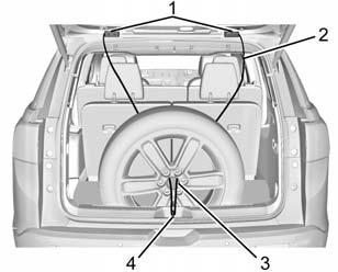 Vehicle Care 311 Caution Storing the Flat Tire Wheel covers will not fit on the vehicle's compact spare. If you try to put a wheel cover on the compact spare, the cover or the spare could be damaged.