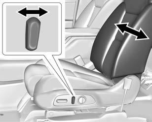 Lift the lever. 2. Move the seatback to the desired position, and then release the lever to lock the seatback in place. 3.