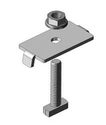 RAD End Clamp with RAD Bolt Hardware EC- -RAD Module End Clamp w/rad Hardware Note: Replace xxx with module depth from the Module Specification Sheet.