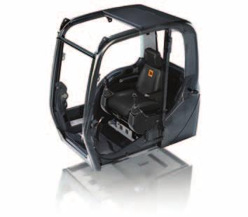 1 JCB JS210 bonnet opens front-to-rear for easy and safe engine service access.