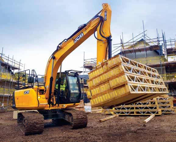 8 JCB s innovative hydraulic regeneration system means oil is recycled across the cylinders for faster cycle times and reduced fuel consumption.