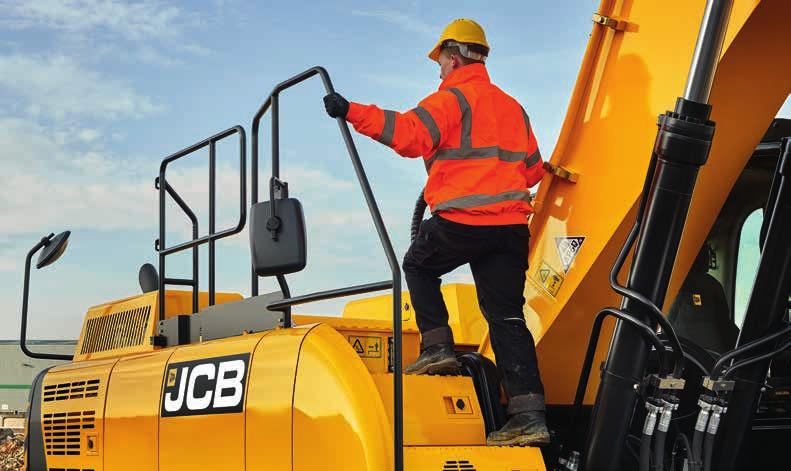 THE SAFE CHOICE 6 JCB s standard rear view and optional side view cameras display