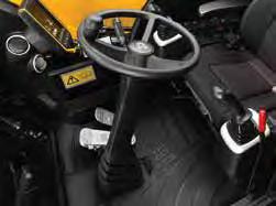 The JCB JS145W/160W cabs use 6 viscous rubber mounts to minimise noise and vibration. 2 Light, intuitive and smooth controls improve comfort and productivity.
