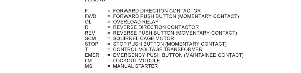 Ex. 3-4 Reversing Starters Discussion Figure 3-9. Push button interlocking circuit.