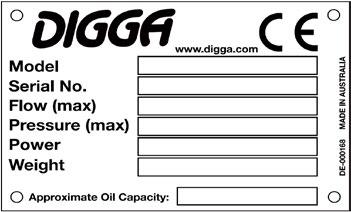 1 TO THE PURCHASER THANK YOU Congratulations on the purchase of your new DIGGA product! This product was carefully designed and manufactured to give you years of dependable service.