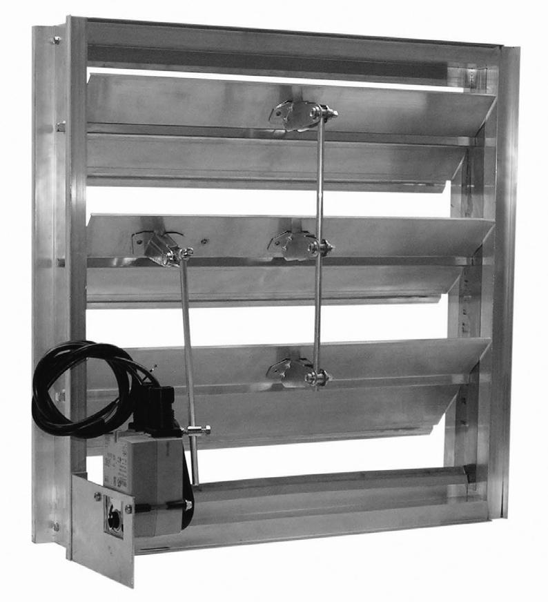 Description The Extruded Aluminum motorized hat channel dampers may be used for exhaust or supply applications, in either a vertical or horizontal installation.
