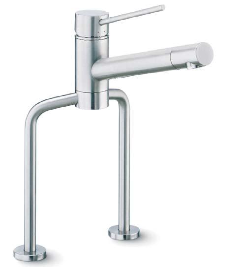 pullout aerator and side lever Chrome 349 Brushed