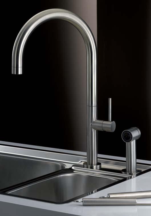 Ref. 65020 Modo monobloc with swivel spout Chrome 293 Brushed