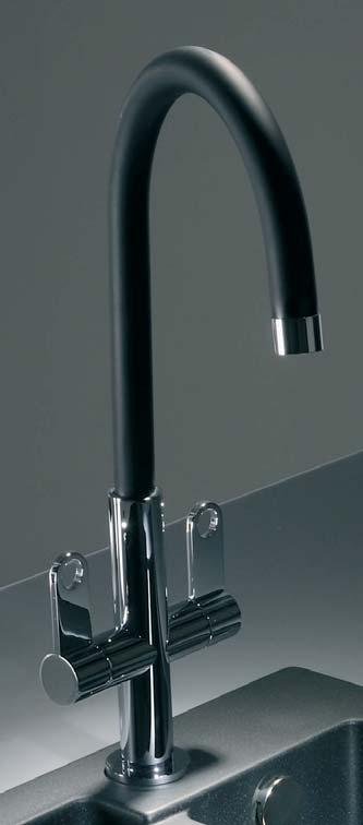 Linear Nero single lever monobloc with Teflon swivel spout Ref.