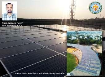 MGIRED Journal Volume 2(1) : 125-128 ISSN 2393-9605 GRID CONNECTED 400kWp SOLAR ROOF TOP POWER PLANT NET METERING AT KARNATAKA STATE CRICKET ASSOCIATION M.