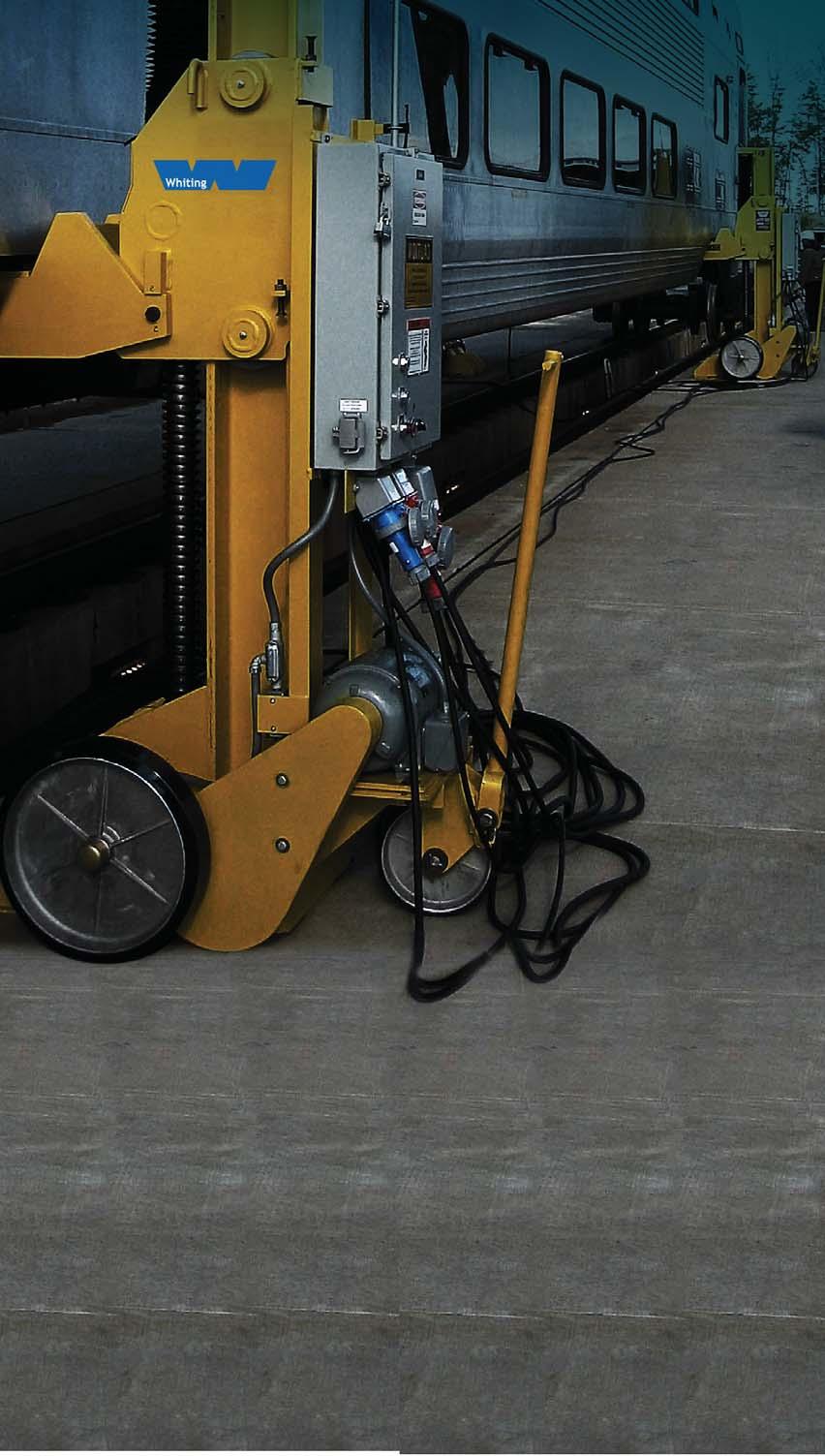 PORTABLE ELECTRIC JACKS High precision engineering ensures Whiting portable electric jacks provide you with the dependable service your rail operation needs, while at the same time ensuring the